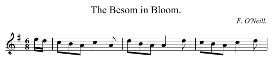 Besom in Bloom., The  - staff notation