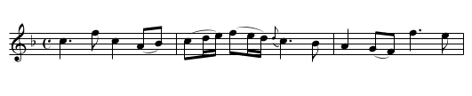 Bess the Gawkie - staff notation