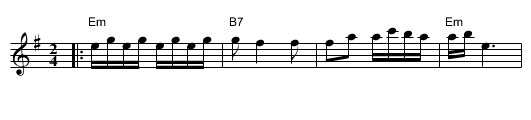Bessaraber Khusidl [Em] - staff notation