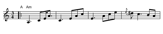 Bessarabian hora    [Am] - staff notation