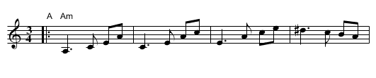 Bessarabian hora    [Am] - staff notation