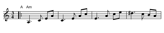 Bessarabian hora    [Am] - staff notation