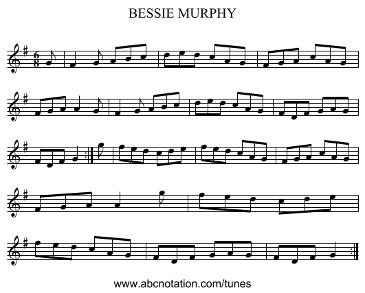 BESSIE MURPHY - staff notation