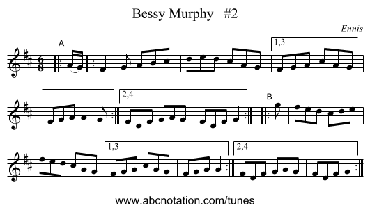 Bessy Murphy   #2 - staff notation