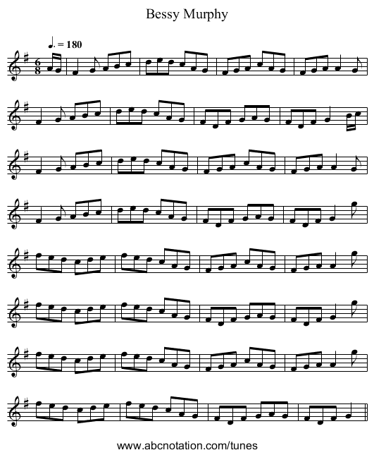 Bessy Murphy - staff notation