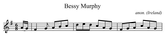 Bessy Murphy - staff notation