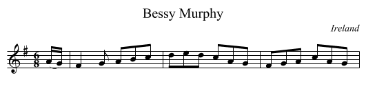 Bessy Murphy - staff notation