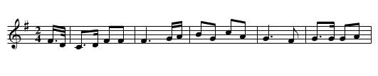 Bessy of Dromore - staff notation