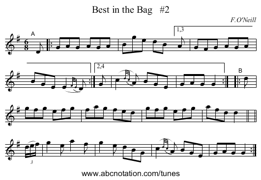 Best in the Bag   #2 - staff notation