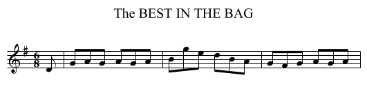 BEST IN THE BAG, The - staff notation