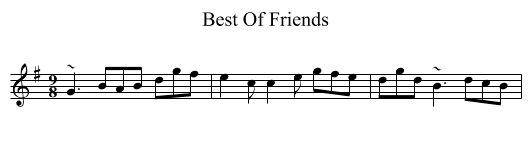 Best Of Friends - staff notation