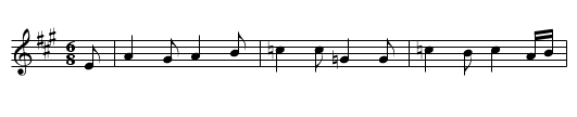 Bestrafter Vorwitz  - staff notation
