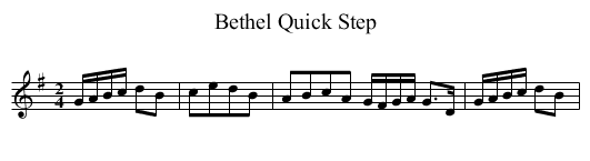 Bethel Quick Step - staff notation