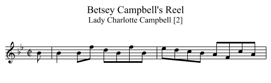 Betsey Campbell's Reel - staff notation