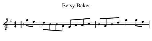Betsy Baker - staff notation