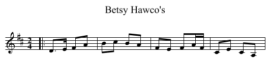 Betsy Hawco's - staff notation