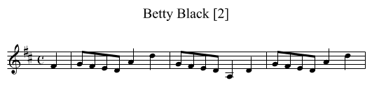 Betty Black [2] - staff notation