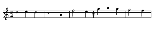 Betty can Drink no Water - staff notation