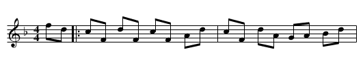 Betty Pringle's Pig - staff notation