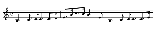 Betty's Apron - staff notation
