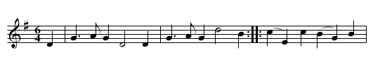Betty's Maggot - staff notation