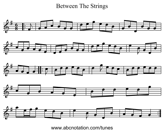 Between The Strings - staff notation