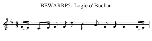 BEWARRP5- Logie o' Buchan - staff notation