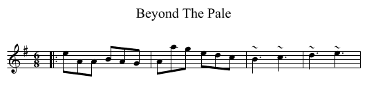Beyond The Pale - staff notation