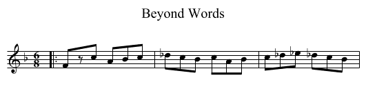 Beyond Words - staff notation