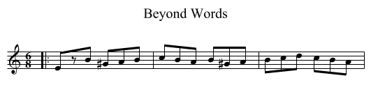 Beyond Words - staff notation