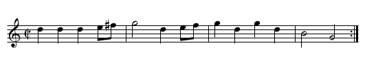 Bezeichnung standardisiert: 10. Tanz in G - nach Drey&szlig;er 1720; - staff notation