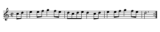 Bezeichnung standardisiert: 11. Tanz in C - nach Drey&szlig;er 1720; - staff notation
