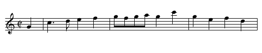 Bezeichnung standardisiert: 12. Tanz in C - nach Drey&szlig;er 1720; - staff notation