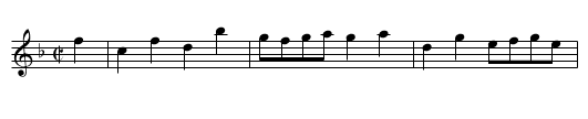 Bezeichnung standardisiert: 2. Tanz in F - nach Drey&szlig;er 1720; - staff notation