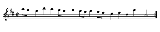 Bezeichnung standardisiert: 47. Tanz in D - nach Drey&szlig;er 1720; - staff notation