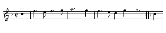 Bezeichnung standardisiert: 5. Tanz in F - nach Drey&szlig;er 1720; - staff notation