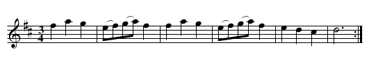 Bezeichnung standardisiert: 54. Tanz in D - nach Drey&szlig;er 1720; - staff notation