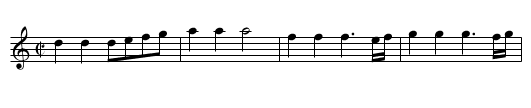 Bezeichnung standardisiert: 64. Tanz in D - nach Drey&szlig;er 1720; - staff notation