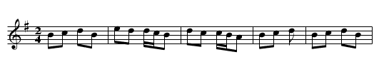 Bezemdans - staff notation