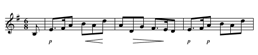 BHANNERACH DHON NA CHRI' - staff notation