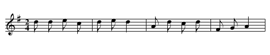 Biangong dui - staff notation