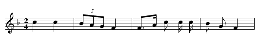 Bibbeletanz - staff notation