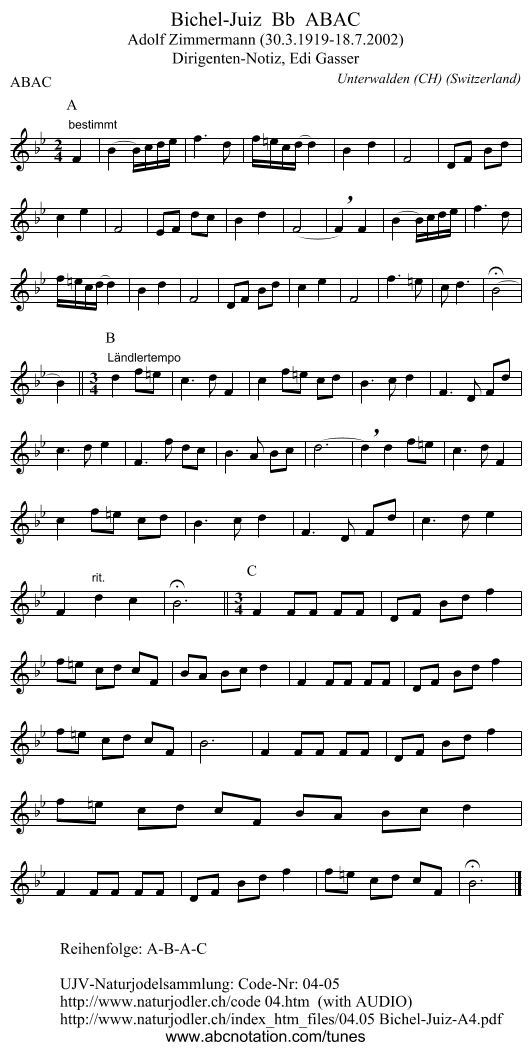 Bichel-Juiz Bb ABAC - staff notation