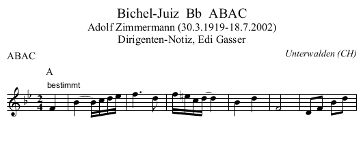 Bichel-Juiz  Bb  ABAC - staff notation