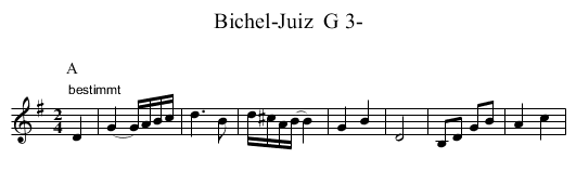 Bichel-Juiz  G 3- - staff notation