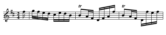Bichl’s Hornpipe - staff notation