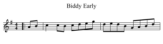 Biddy Early - staff notation