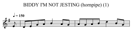 BIDDY I'M NOT JESTING (hornpipe) (1) - staff notation