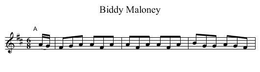 Biddy Maloney - staff notation