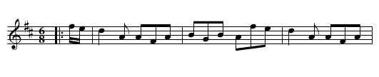 Biddy of Sligo - staff notation